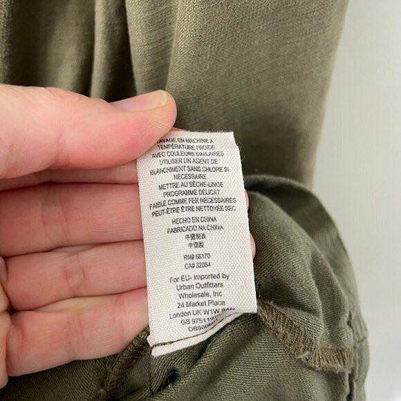 Free People Not Your Brothers Surplus Utility Military Jacket Olive Green Medium - Picture 9 of 9